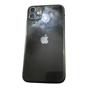 Apple iPhone 11 Unlocked 64 gb screen cracked all black